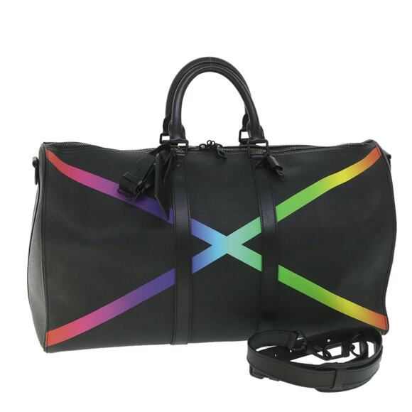 LOUIS VUITTON Taiga Rainbow Keepall Bandouliere 50 Boston Bag M30345 - Picture 1 of 16